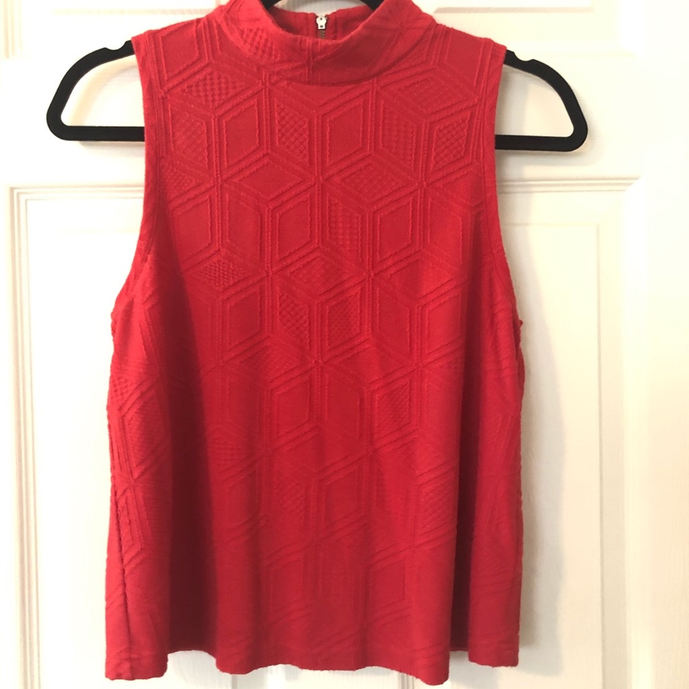 Anthropologie mock turtleneck sleeveless top